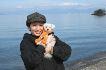 .
みいころ♡♡♡（ぽん）
お天気良くて眩しくて目薄開き
ベテランだし冷えたらだめだから
先取りマフラーしてホクホク
in 琵琶湖　はパパ

※小顔と並んで私の...