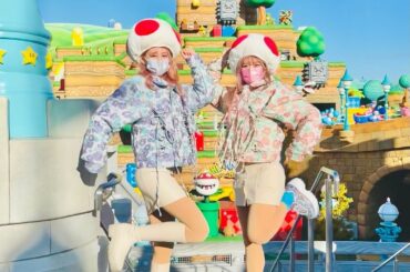 USJのスーパー・ニンテンドー・ワールドに @pyos_sarasa ちゃんとリンクコーデで行ってきたよ〜！
キノピオになりきって探索〜
パワーアップバンドをつ...