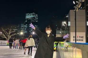 氷の上で歩行することだけはできるけど、滑れない。。。
#ミッドタウン六本木 
#スケート...