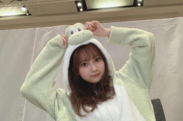 ヨッシーになったよォ

可愛いでしょー？笑

 #akb48  #オンラインお話し会  #ヨッシー...