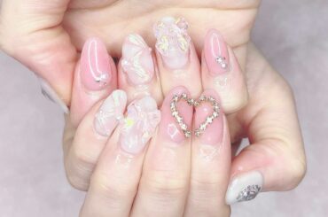 合わせるとハートになるネイル！
#newnails #ハートネイル #リボンネイル #かよよんネイル...