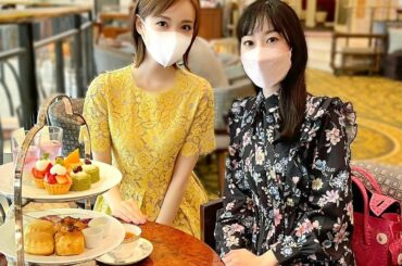 愛子ちゃんと、阪急インターナショナルでアフタヌーンティー

@montresorsaki 
なんと
mon trésorの、オリジナルワンピース着てきてくれたよ...