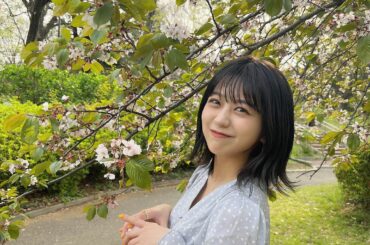 今年はお花見しそびれた🥹
髪の毛暗くしました！
グレー強めのアッシュ︎
#葉桜 #美容院 #グレージュカラー...