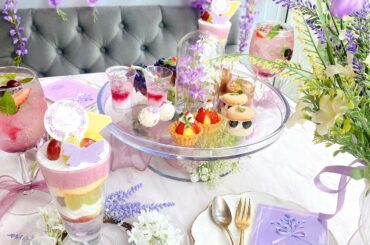 可愛すぎませんか？
⁡
⁡
⁡
前に桜シーズンで行った #Hautecouturecafe が
藤のお花と新しくなってたので、行って来ました
⁡

今回もめちゃ...