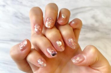 ㅤㅤㅤ
やーん、かわいい 
気分的にあがるよね 〜 ！
ㅤㅤㅤ
#ジェルネイル #ミラーネイル...