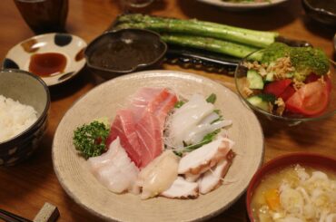 美味しい素材に助けられた献立
・
食事までマンネリな最近。
久しぶりに外に出れるぞ！と張り切ってしまい、料理が疎かになってます。器用にこなせない不器用人間です....