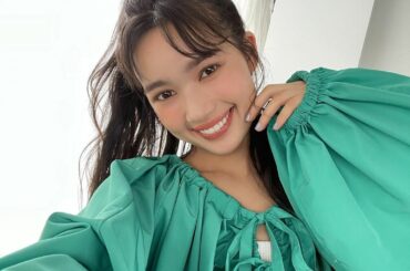 撮影時オフショット！緑の衣装可愛かった〜

Offshoots from shooting. Lovely greeeeen...