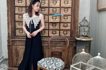 襟付きのお洋服かわいいなーと集めがち

実はこれ襟外しても着れます！

私の身長でもこの丈感なのでちびっ子大歓喜ワンピです

#ただのしふく　#洋菓子より和菓子...