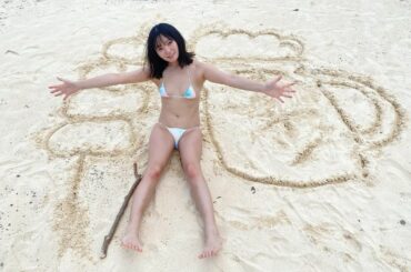 【超難問︎】
これは何と何の絵でしょう？

.
.
#宮古島#ビーチ#海#39thDVDオフショット#グラビア
#japanesegirl#gravure#gr...