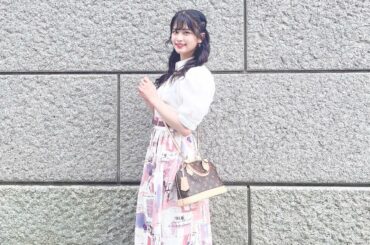 いつかの私服
スカートがパレットやキャンバスのアート柄で超可愛いの！
#かよよん私服...