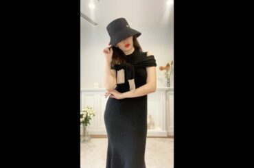 小嶋陽菜が着こなすBLACK DRESS 3LOOK🖤Multi-way Marmaid Knit Dress【Her lip to】#shorts