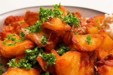 手作りフライドポテトとビールで乾杯