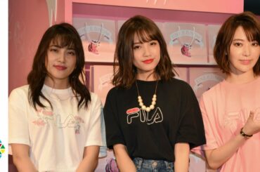 宮脇咲良＆入山杏奈＆加藤玲奈が原宿のAKB48グループ公認ブランドのストアに来店　『UNEEDNOW』ポップアップストア ラフォーレ原宿店オープニングイベント