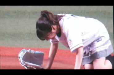 膝から崩れる逢田梨香子と爆笑の伊波杏樹 ラブライブ×パ・リーグ セレモニアルピッチ ノーカットスクリーン映像 2022.5.13