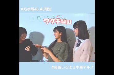 【乃木坂46】仲良しな5期生😊(中西アルノと奥田いろは) #shorts