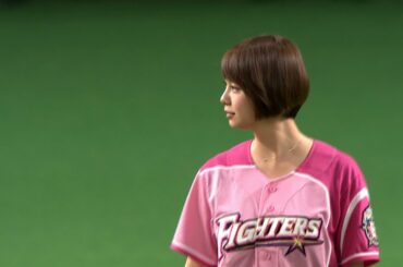 【プロ野球パ】ウーマンズフェスタで岡崎朋美さんと田中美保さんがファーストピッチ 2015/05/24 F-H