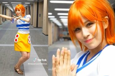 【TikTok】堤礼実アナがAdoの『新時代』踊ってみた！【ワンピース】【ナミ】【コスプレ】