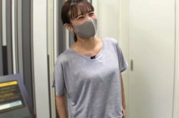 河出奈都美アナの揺れるエクササイズ