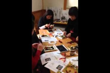 水引のクリスマスリースとお正月飾り　結びのアクセサリー　教室　水戸