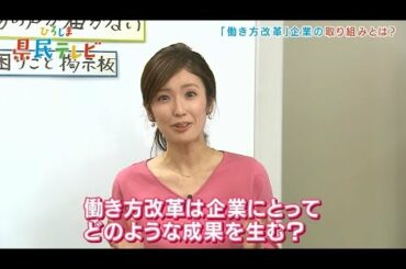 ひろしま県民テレビ「働き方改革企業の取り組みとは？」（平成30年4月20日放送）