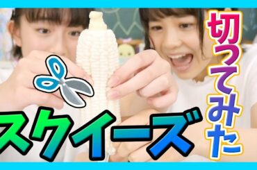 スクイーズの中からスライム？！大量のスクイーズ切ってみたら😱