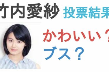 竹内愛紗はかわいい？ブス？【投票結果】