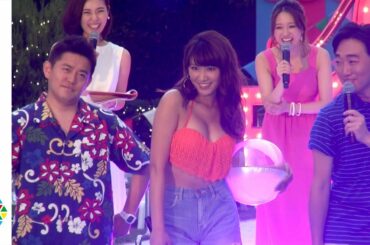 グラドル・久松郁実、水着姿でスピードワゴンとセクシーなブルゾンちえみネタ披露　CanCam×Tokyo Prince Hotel Night Pool』オープニングイベント