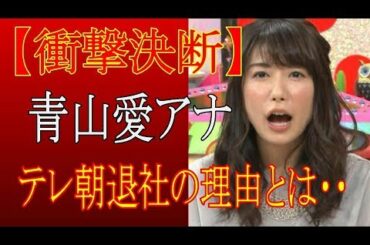 【衝撃決断】元「怒り新党」青山愛アナが7月末にテレ朝を退社する本当の理由とは？