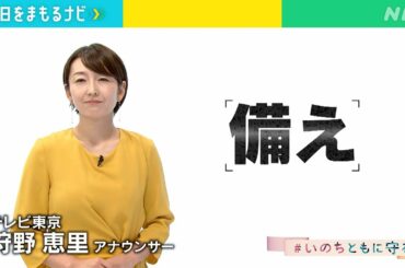 [明日をまもるナビ] テレビ東京・狩野アナ「1週間分の水や食料を」# いのちともに守る | NHK