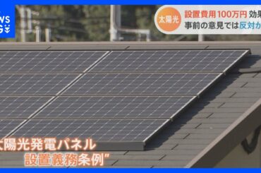 太陽光パネルを戸建て住宅に義務化　東京都が全国初の条例を可決　「都民以外も負担」指摘する声も｜TBS NEWS DIG