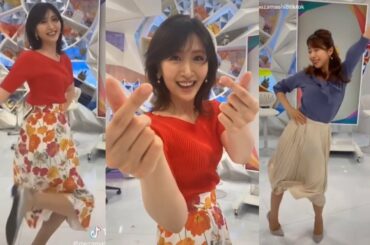 横山ルリカキャスターと小野寺結衣キャスターのキレキレダンス！