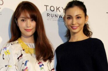蛯原友里、押切もえ　最年長モデル？に「そろそろきてるな…」　　「東京ランウェイ2015 SPRING／SUMMER」 会見1　#Yuri Ebihara and Moe Oshikiri