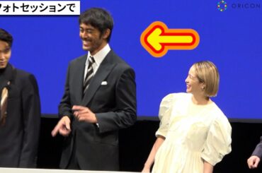 清野菜名、お茶目な阿部寛に笑顔　「カッコいい！」と絶賛する場面も　映画『異動辞令は音楽隊！』完成披露試写会