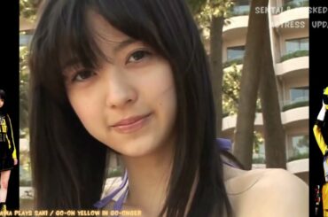 Rina Aizawa ( 逢沢りな ) plays Saki in Go-Onger 2009 - Part 1