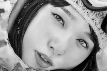 鉛筆画 リアルな似顔絵メイキング 桜井日奈子さん- Pencil drawing HinakoSakurai - How to draw portrait-素描-연필화