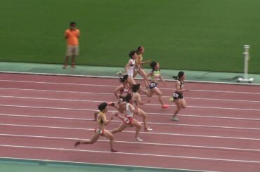 2017静岡県高校総体　女子100m　決勝