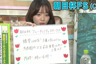 【朝日杯FS】森香澄アナのチョイ足しキーワード『勝率100%！3番人気以下なし、内枠！特に4枠！』