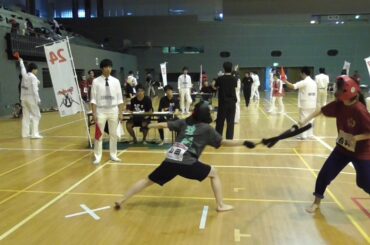 新人女子長剣フリー　ja020山田桃子　ko007白井希奈