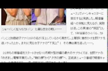 加藤綾子アナと生野陽子アナって仲良しなの！？生野アナ異動の舞台裏とは