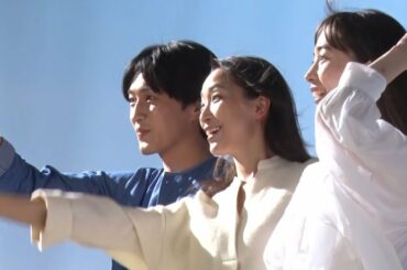杏、杉野遥亮、井桁弘恵が歌のリレー！優しい空気感にリラックス／アクアレーベルCM＋メイキング＋インタビュー