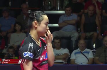 チェコOP 女子シングルス準々決勝 伊藤美誠vs文佳 第2ゲーム