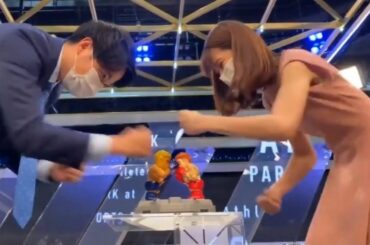鈴木唯アナと黒瀬アナのガチンコボクシング対決！