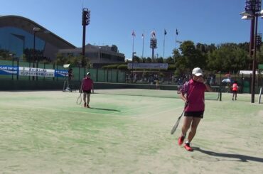 2018IH 女子ソフトテニス岡野萌々子·岡野若奈 対 藤木美玖·南歩果