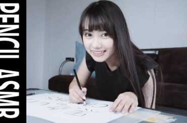 【ASMR】色鉛筆でチャンネル名描いてみた-Pencil Writinng【音フェチ/癒し】