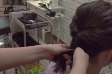 佐藤麗奈さんのくるりんぱ、編み込みアレンジ♫