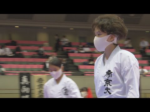 女子組手二回戦 笠原万保子(帝京)VS岡崎愛佳(近大) 女子組手二回戦 笠原万保子(帝京)VS岡崎愛佳(近大)