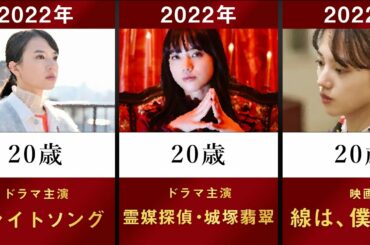 【霊媒探偵・城塚翡翠】女優 清原果耶の主なドラマ・映画を年齢順に並べてみた【invert 城塚翡翠 倒叙集 ファイトソング 護られなかった者たちへ おかえりモネ なつぞら ちはやふる あさが来た】