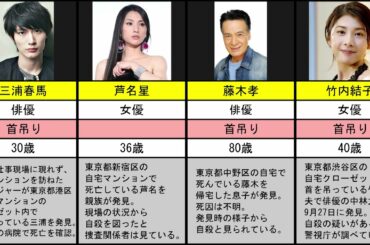 【自殺・自決・自害・自殺疑義含む】日本の俳優・女優・声優・AV女優【43名まとめてみた】