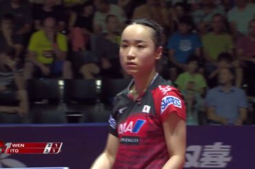 チェコOP 女子シングルス準々決勝 伊藤美誠vs文佳 第5ゲーム