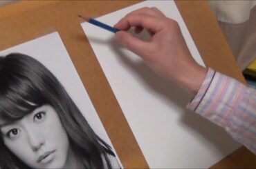 鉛筆画 桐谷美玲 下描きの一部始終